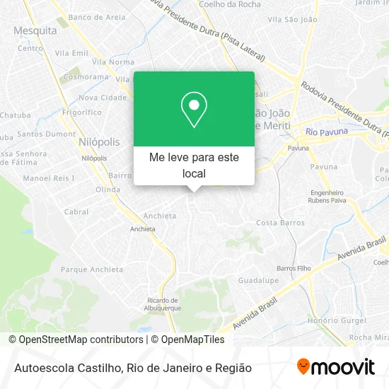 Autoescola Castilho mapa