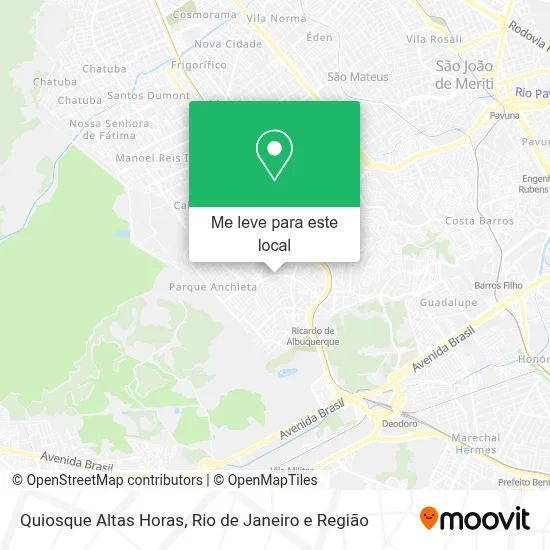 Quiosque Altas Horas mapa
