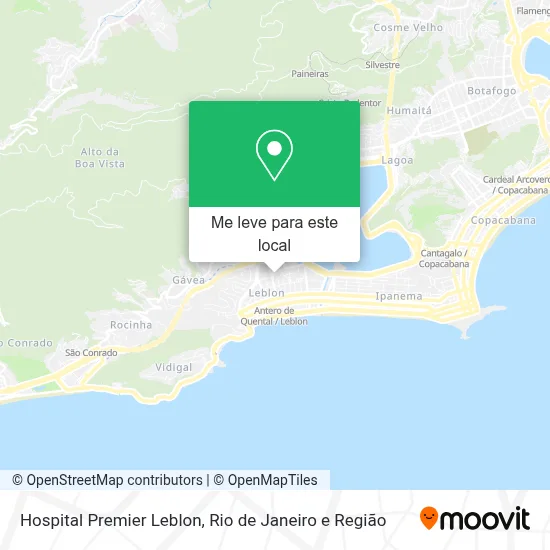 Hospital Premier Leblon mapa