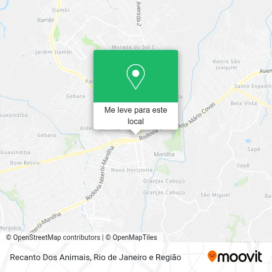 Recanto Dos Animais mapa