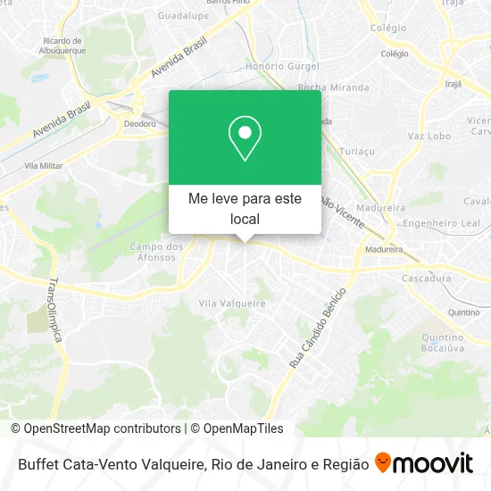 Buffet Cata-Vento Valqueire mapa