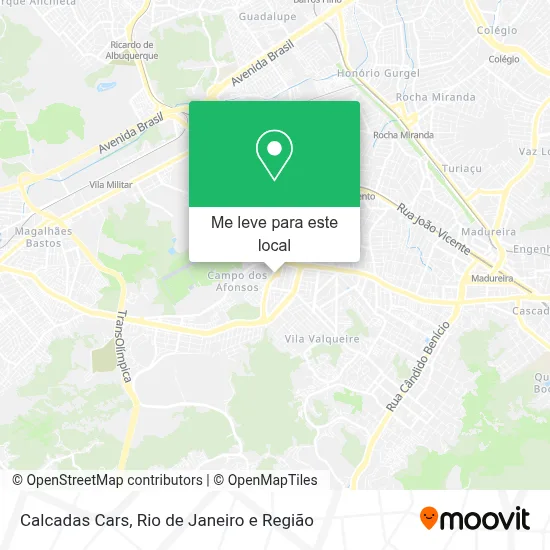 Calcadas Cars mapa