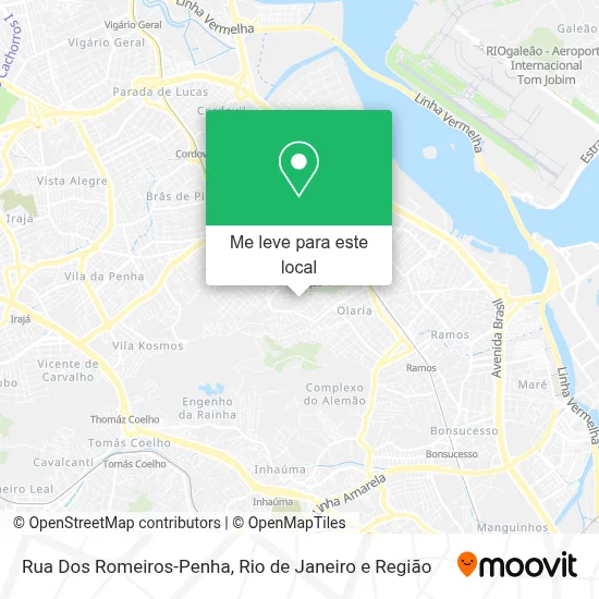 Rua Dos Romeiros-Penha mapa