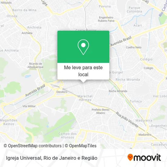 Igreja Universal mapa