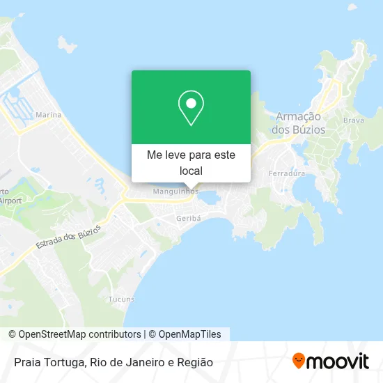 Praia Tortuga mapa