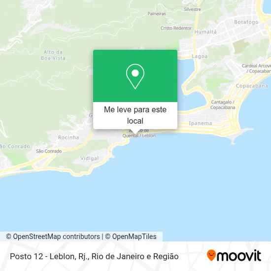 Posto 12 - Leblon, Rj. mapa