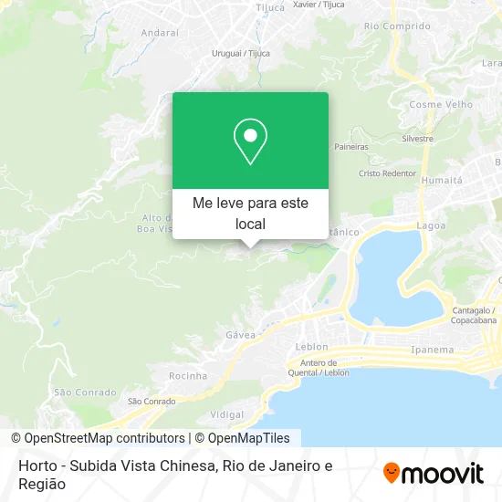 Horto - Subida Vista Chinesa mapa