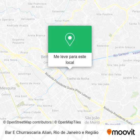 Bar E Churrascaria Alian mapa
