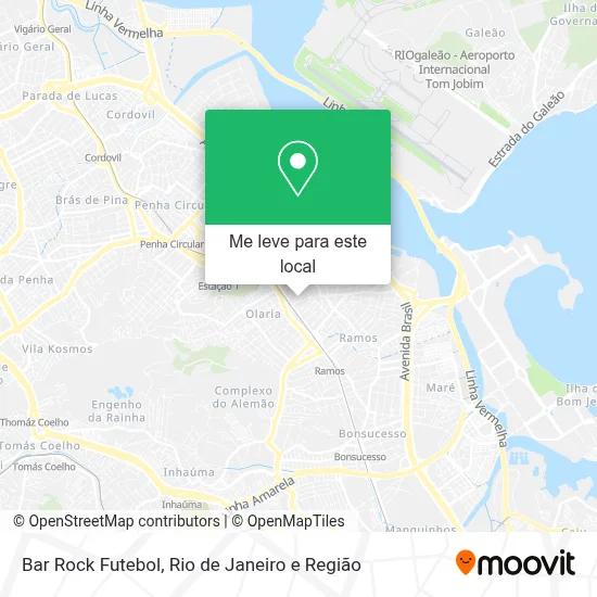 Bar Rock Futebol mapa
