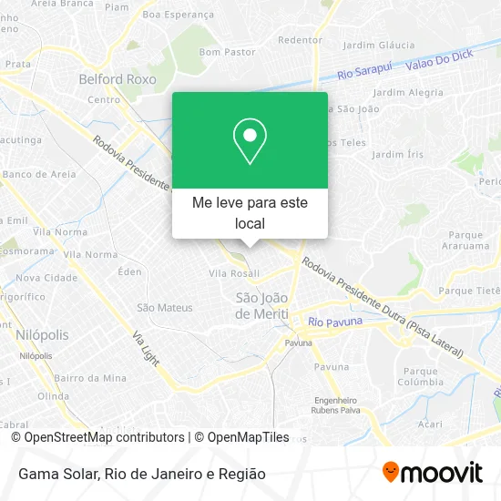 Gama Solar mapa