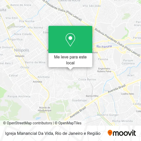 Igreja Manancial Da Vida mapa