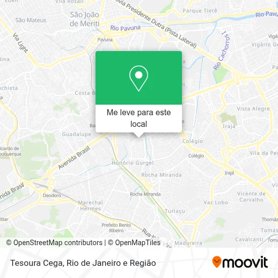 Tesoura Cega mapa