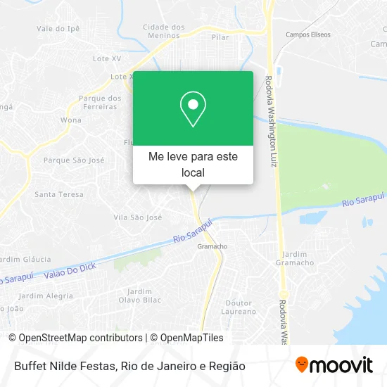 Buffet Nilde Festas mapa