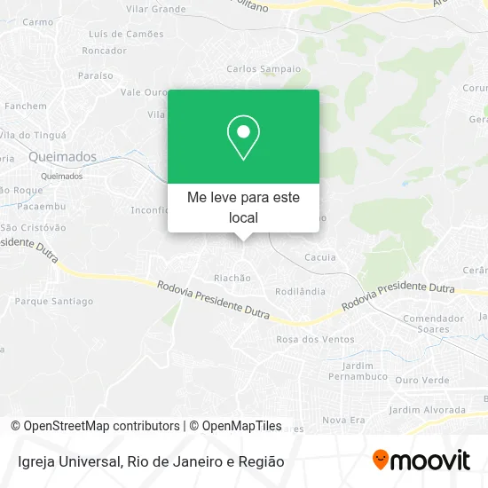 Igreja Universal mapa