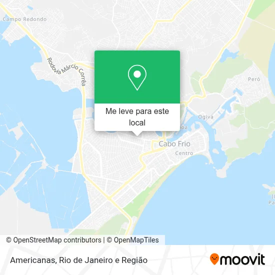 Americanas mapa