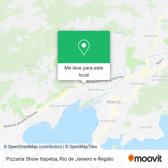 Pizzaria Show Itapeba mapa