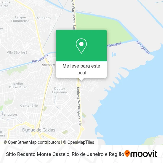 Sitio Recanto Monte Castelo mapa