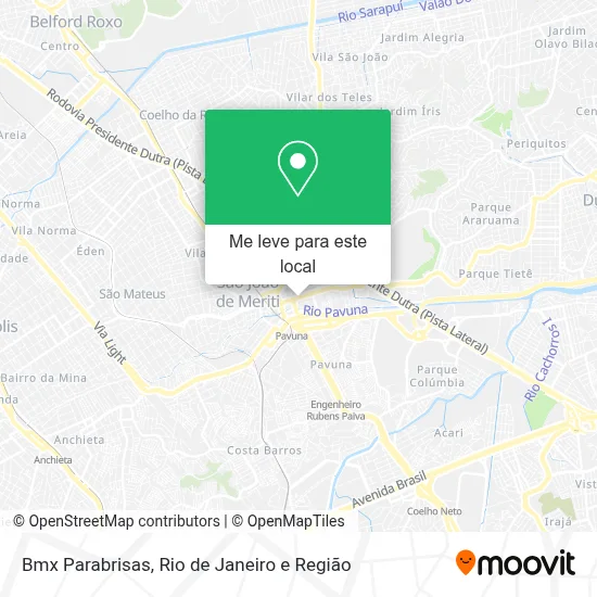 Bmx Parabrisas mapa