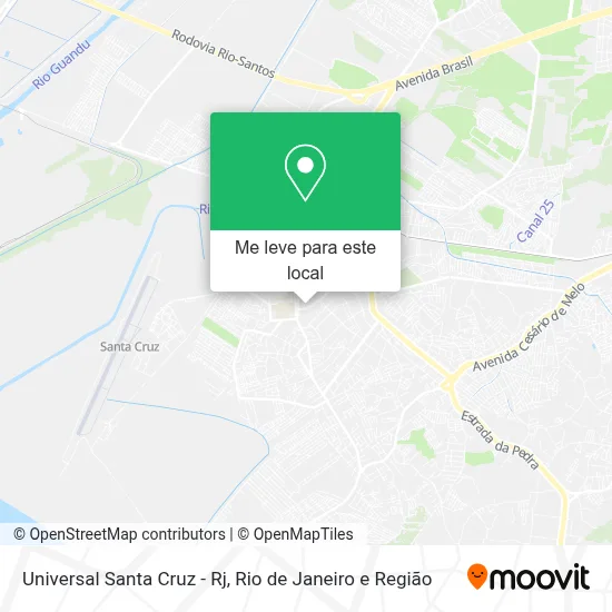 Universal Santa Cruz - Rj mapa
