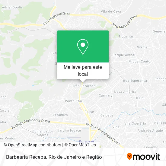 Barbearia Receba mapa