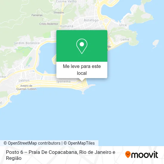 Posto 6 -- Praia De Copacabana mapa