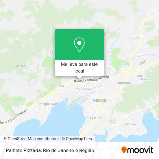 Palhete Pizzaria mapa