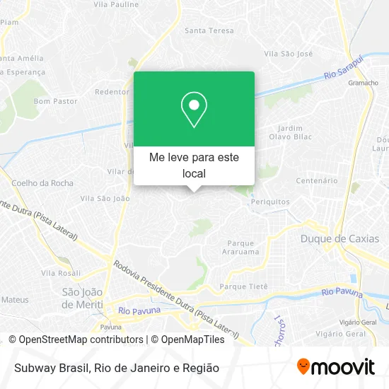 Subway Brasil mapa