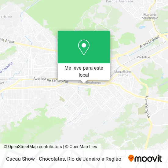 Cacau Show - Chocolates mapa