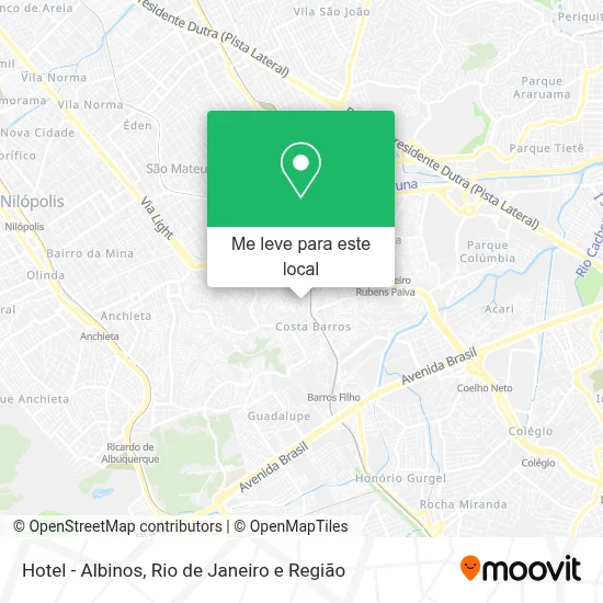 Hotel - Albinos mapa