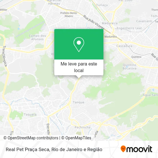 Real Pet Praça Seca mapa