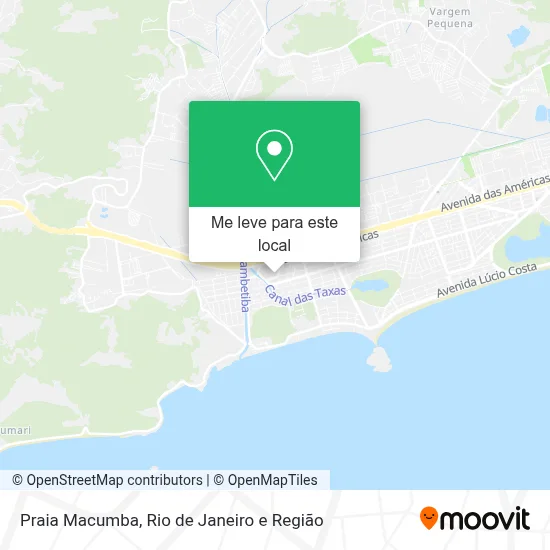 Praia Macumba mapa