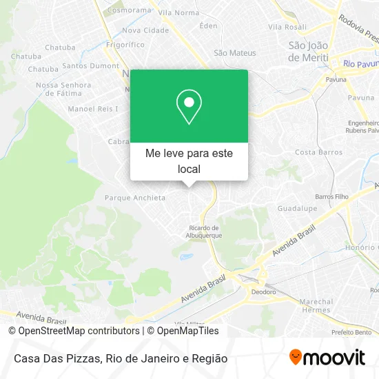 Casa Das Pizzas mapa
