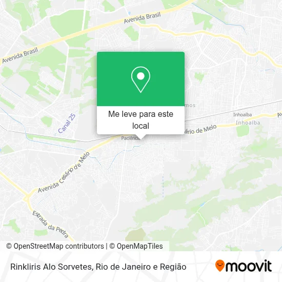 Rinkliris Alo Sorvetes mapa