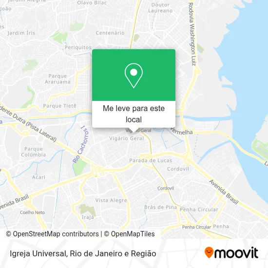 Igreja Universal mapa
