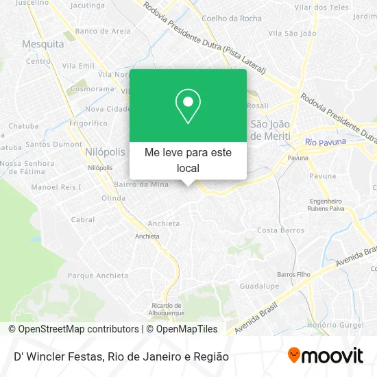 D' Wincler Festas mapa