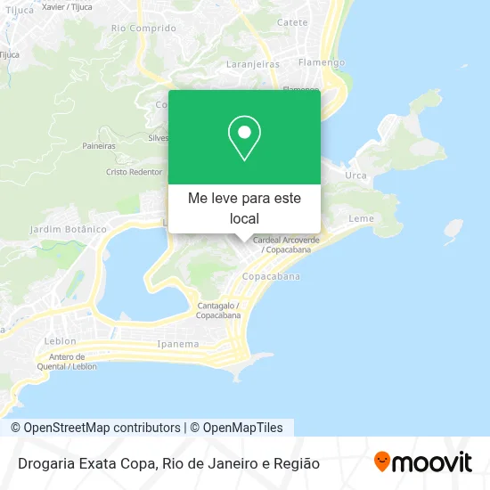 Drogaria Exata Copa mapa
