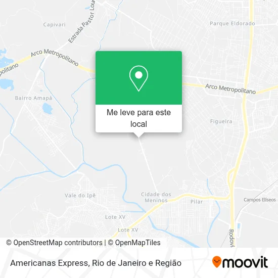 Americanas Express mapa