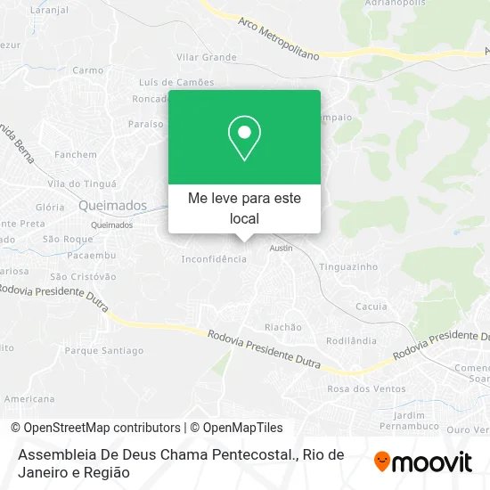 Assembleia De Deus Chama Pentecostal. mapa