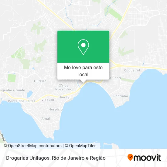 Drogarias Unilagos mapa