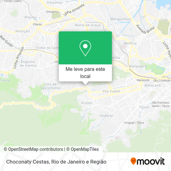 Choconaty Cestas mapa