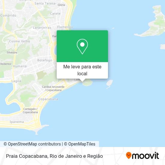 Praia Copacabana mapa