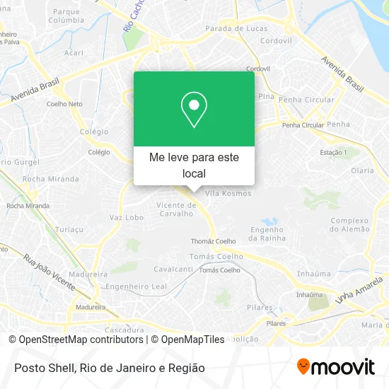 Posto Shell mapa