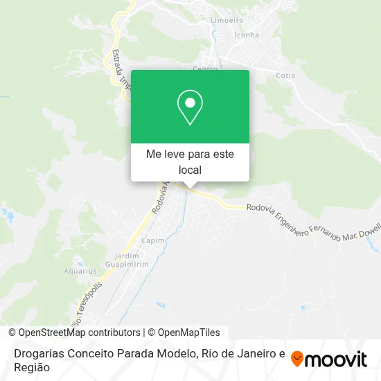 Drogarias Conceito Parada Modelo mapa