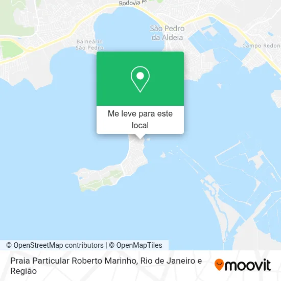 Praia Particular Roberto Marinho mapa