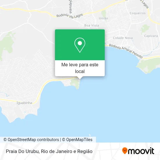 Praia Do Urubu mapa