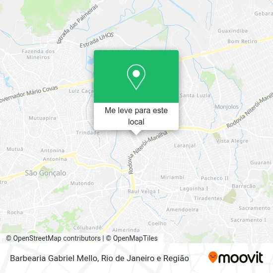 Barbearia Gabriel Mello mapa