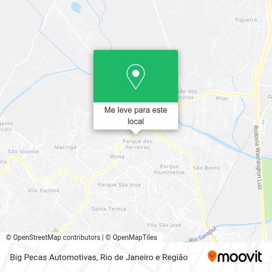 Big Pecas Automotivas mapa