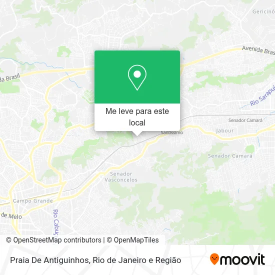 Praia De Antiguinhos mapa