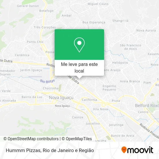 Hummm Pizzas mapa