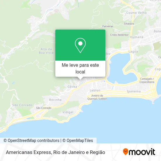 Americanas Express mapa